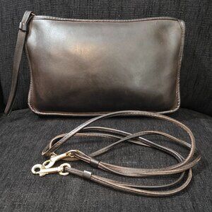 Coach Vintage 70s Basic Bonnie Cashin Brown Leather Clutch Shoulder Bag